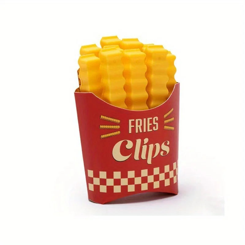 12 Piece Set of Potato Chip Shaped Sealing Clips and Snack Storage Boxes for Kitche additional angle