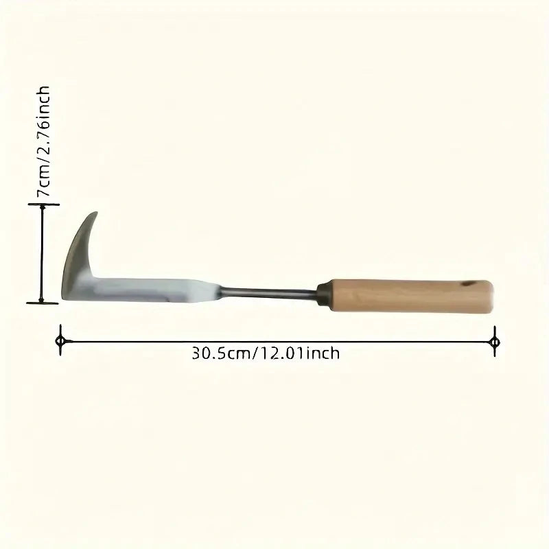 Heavy-Duty Carbon Steel Hand Shovel | Ergonomic Weeding Tool for Cracks and Gardens additional angle