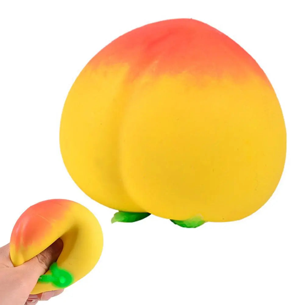 Soft Peach Fruit Squishy Toy | Slow Rising Stress Relief for Kids and Adults alternate view