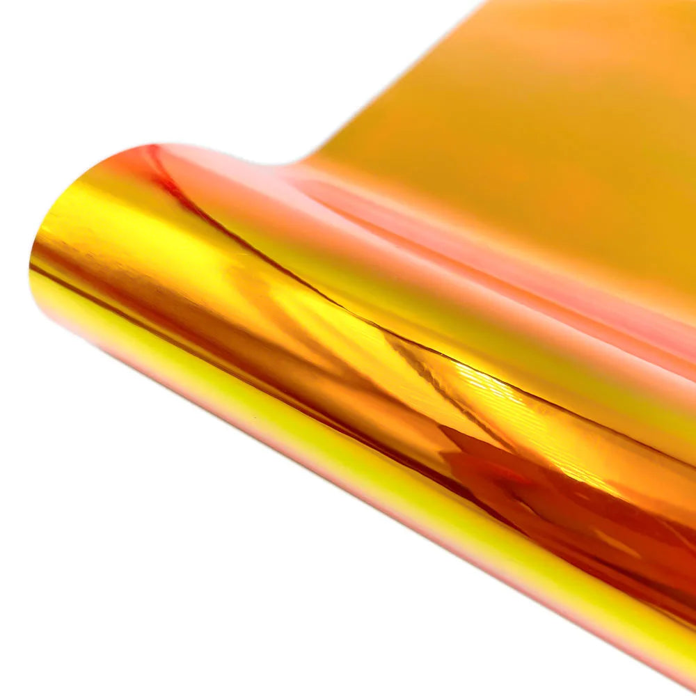 Holographic Permanent Adhesive Vinyl Sheets | Craft Decals for Cups, Walls, and Signs close-up view