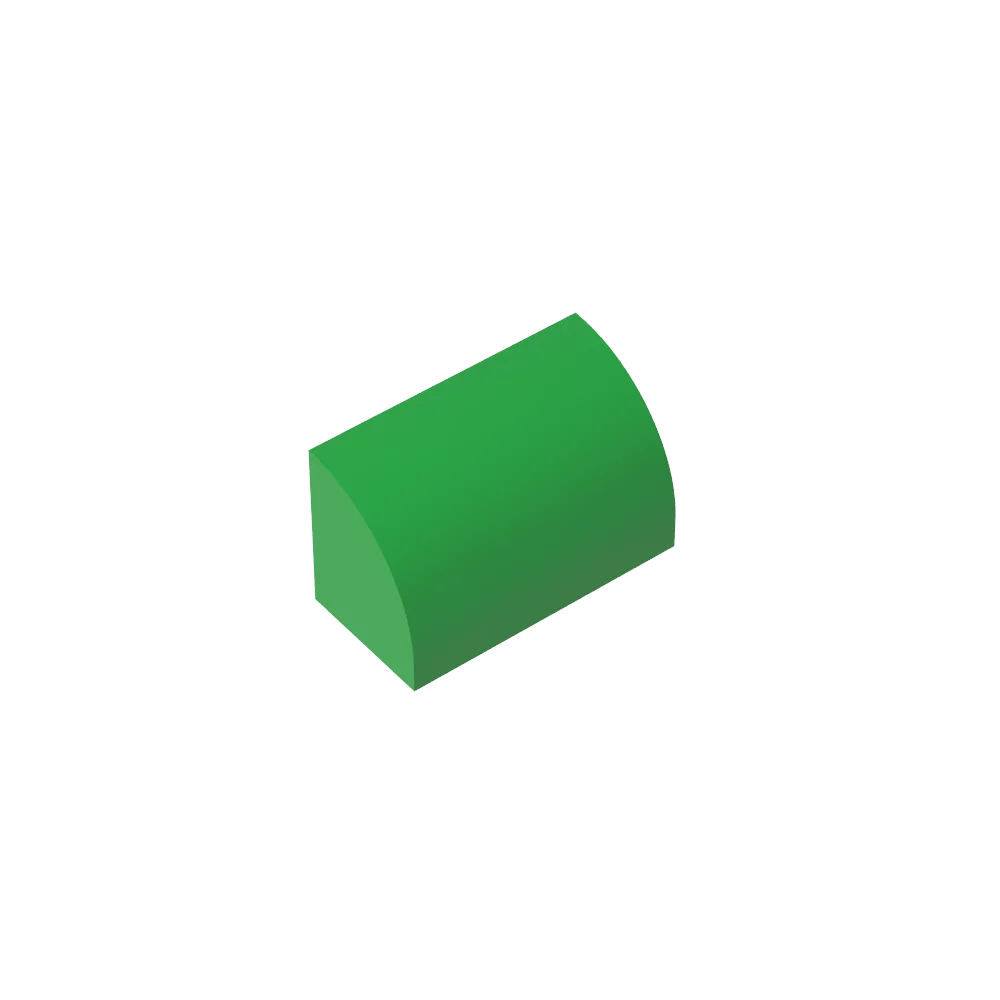 Gobricks GDS-M063 Curved Brick 1 x 2 x 1 No Studs | Compatible Building Block alternate view