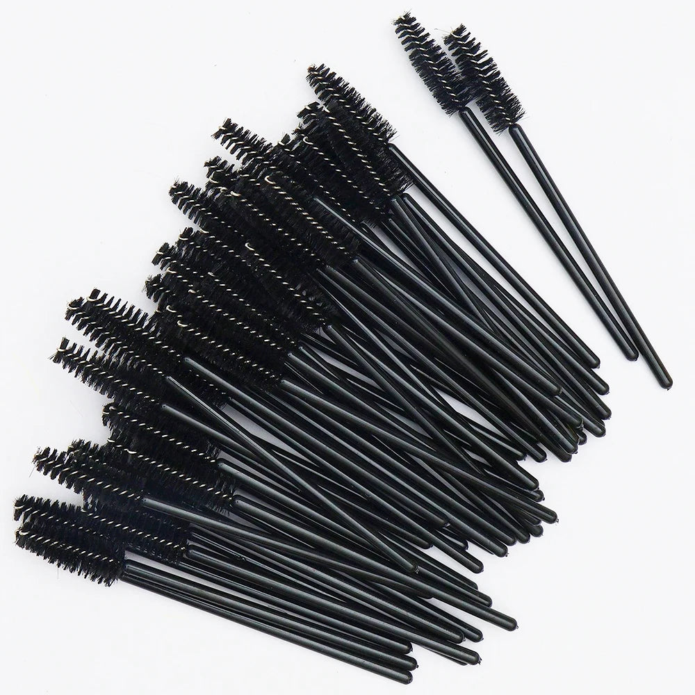 50Pcs Crystal Eyelashes Brush Comb Disposable Eye Lashes Extension Mascara Wands Ma additional angle