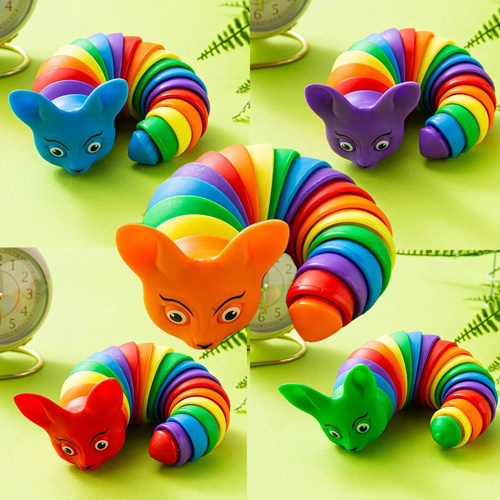2025 New Fidget Slug Toy for children 3D Colorful Sensory Slug Relieves Fun Decompres alternate view