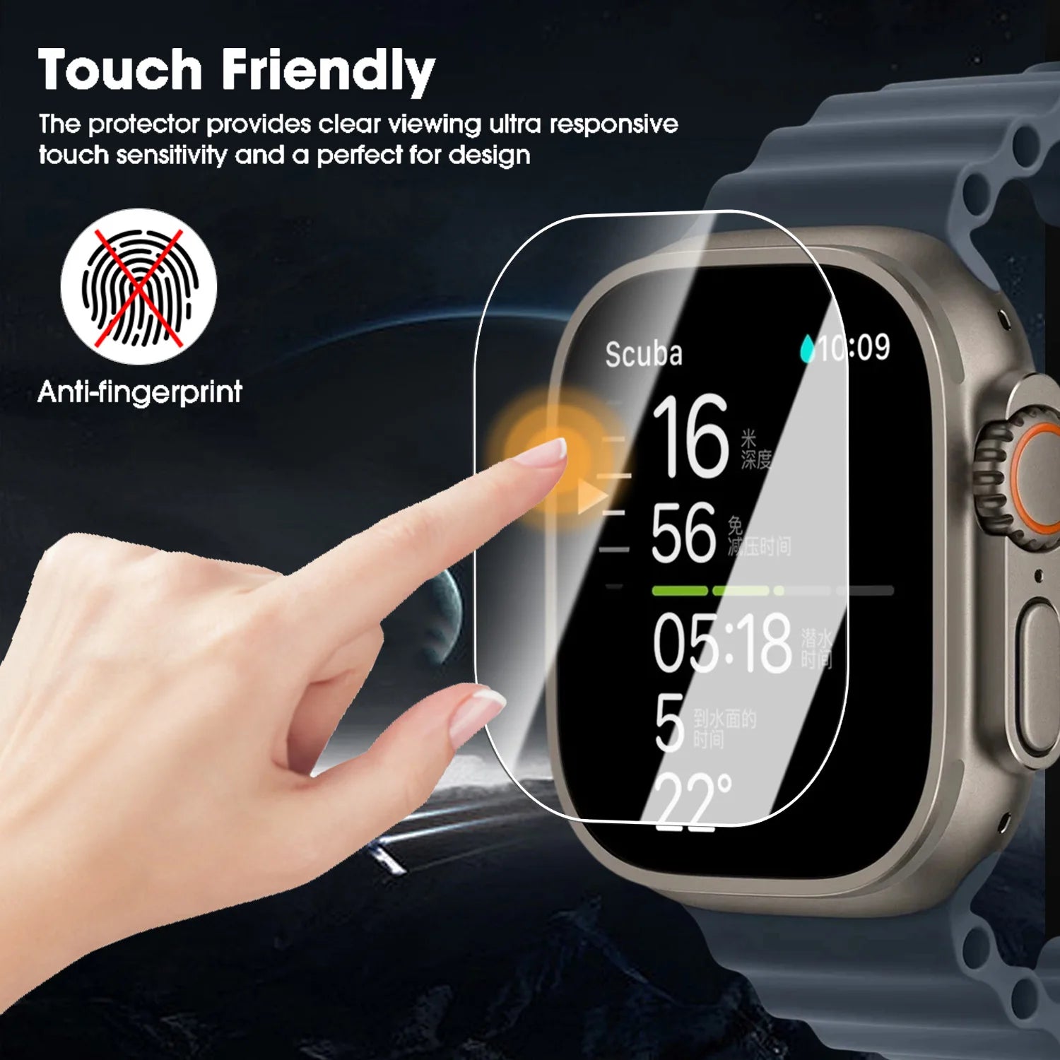 Quick Pasting Tempered Glass For Apple Watch Ultra 3/2/1 49mm Easy to Install Screen Glass Protective Film Ultra 3-2-1 49mm Film