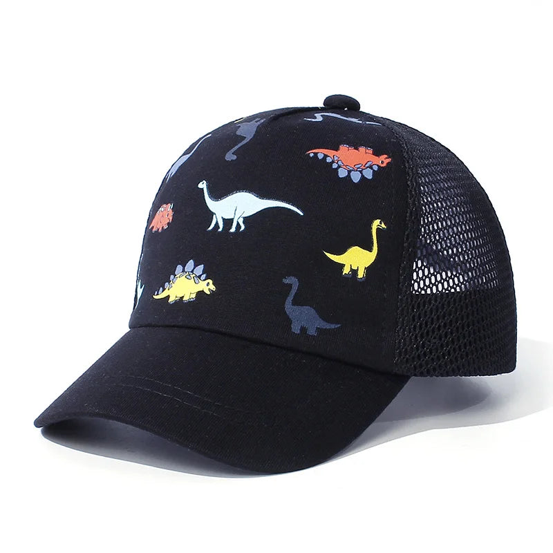 Kids Dinosaur Baseball Cap | Breathable Sun Hat for Baby Boys Girls detail view