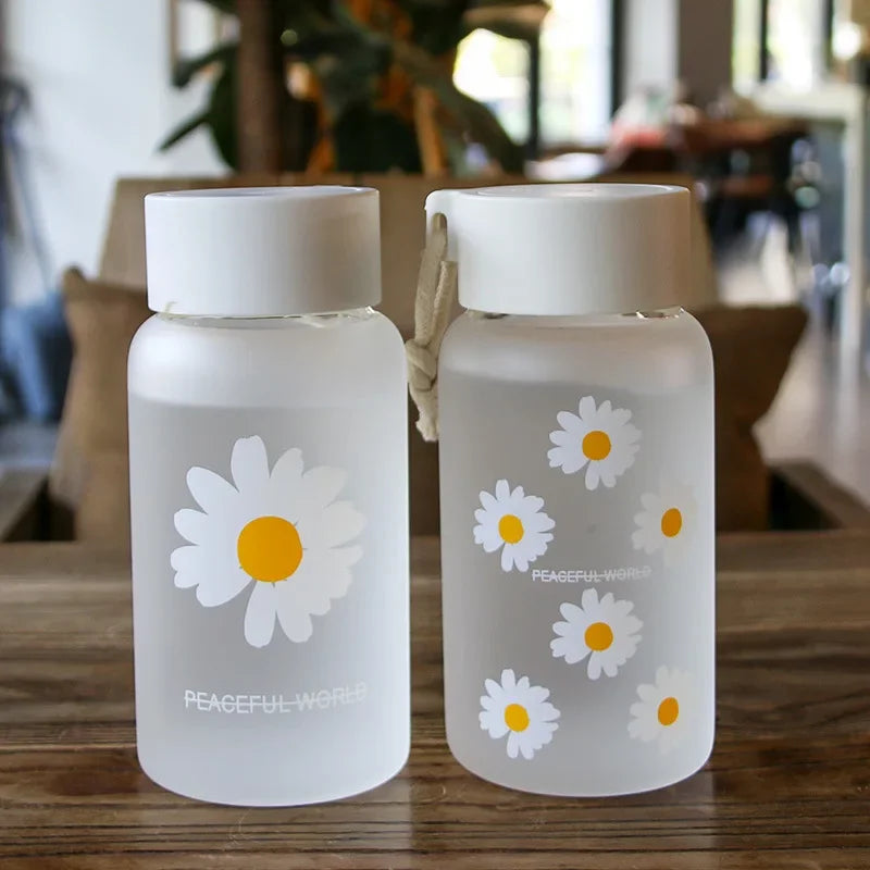 400ml Drinkware Daisy Custom Water Bottle Stainless Steel Thermos Bottle Drink Items Simple Vacuum F