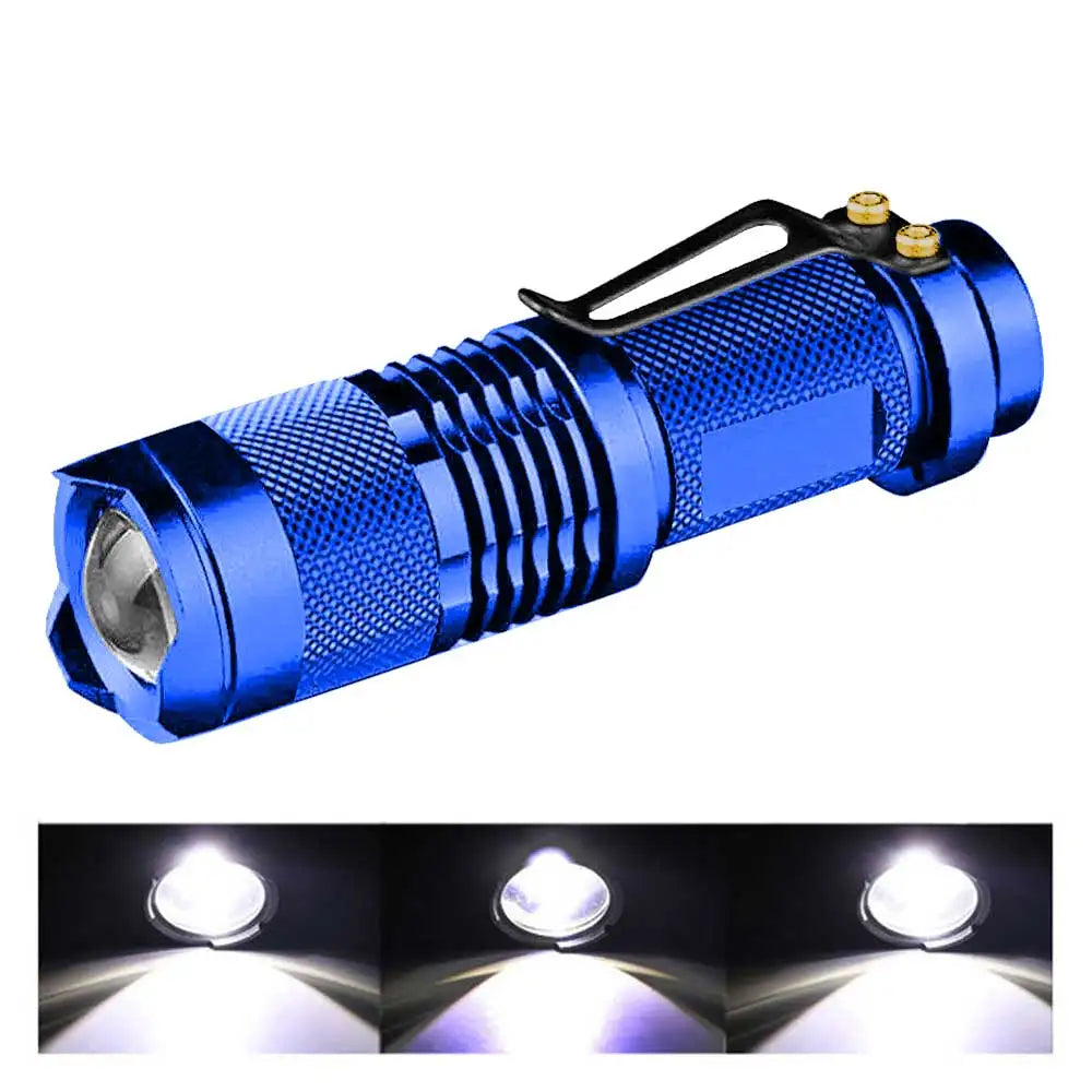 3 Modes Portable LED Flashlight | Zoomable Torch for Outdoor Use close-up view