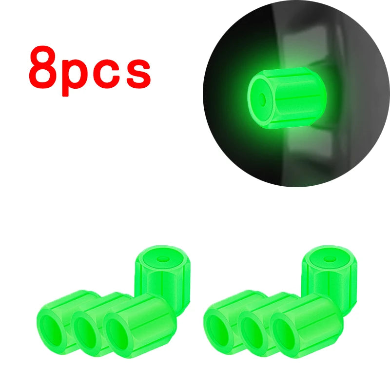 Luminous Tire Valve Caps Car Motorcycle 4/8/20 Pcs lifestyle view