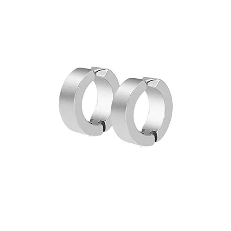 2Pcs Crystal Strong Magnetic Ear Stud Clip Earrings for Men and Women, Punk Round Zircon detail view