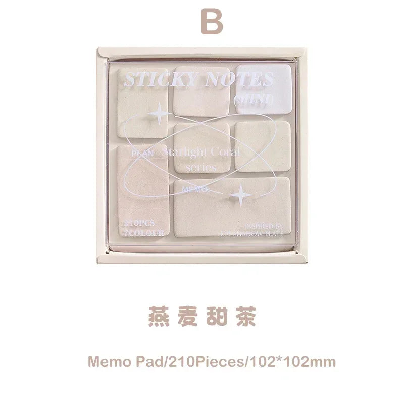 Colorful Aesthetic Sticky Notes | 210pcs Memo Pad Set for Scrapbooking close-up view