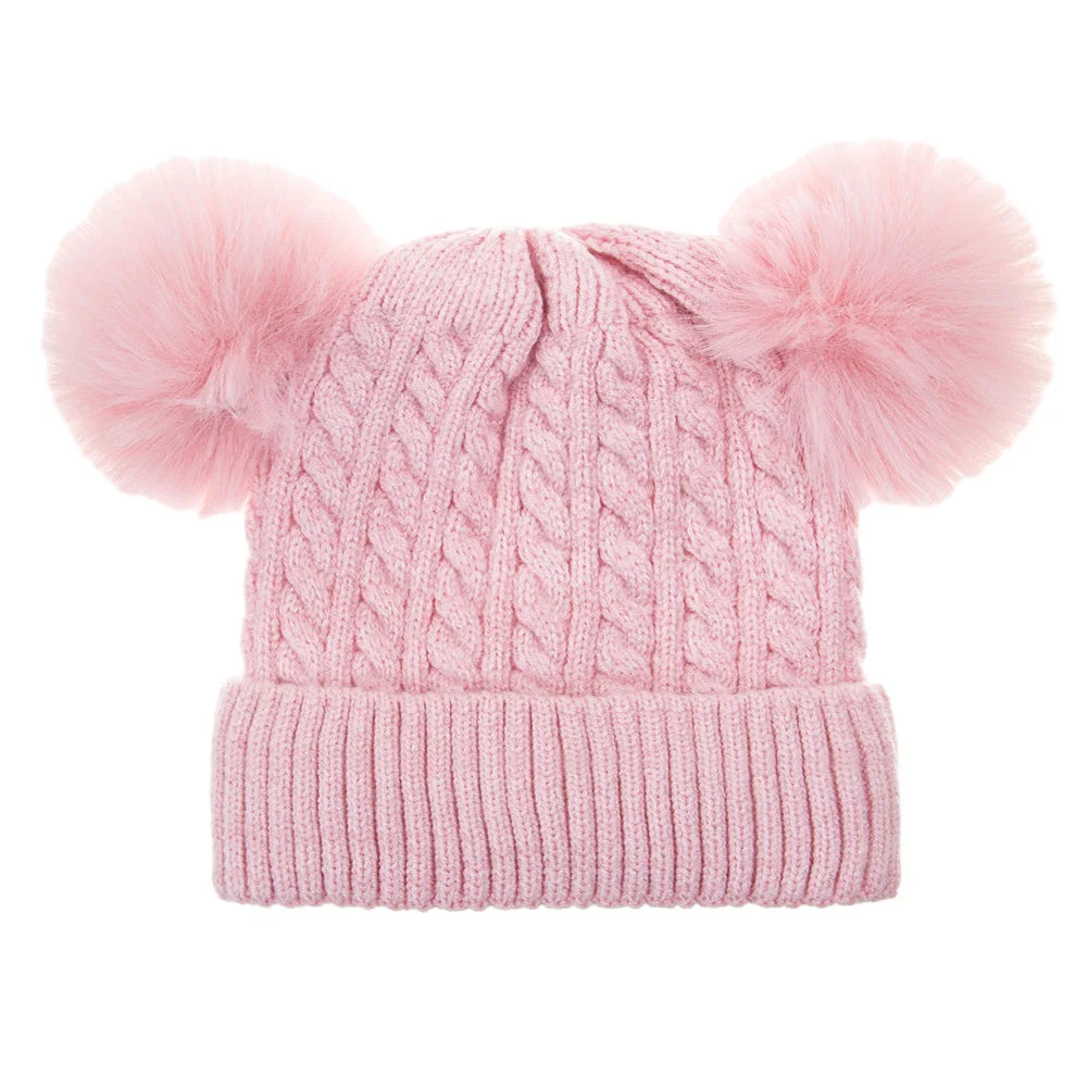 Baby Knotted Turban Hat | Warm Fleece Lined Beanie for Infants lifestyle view