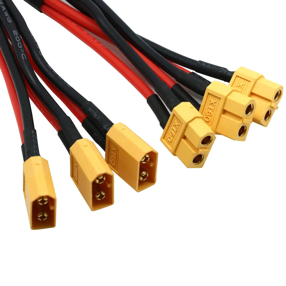 XT60 Parallel Battery Connector Male/Female Cable Dual Extension Y Splitter/ 3-Way additional angle