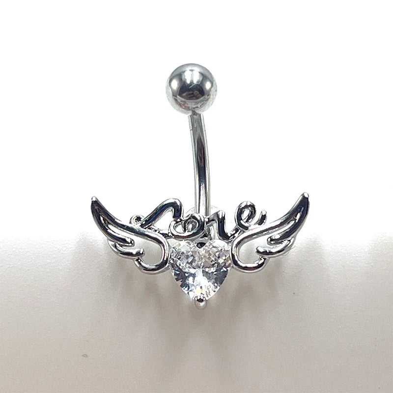 Fashion Sexy Piercing Navel Nail For Women Girls Body Jewelry Stainless Steel Belly additional angle