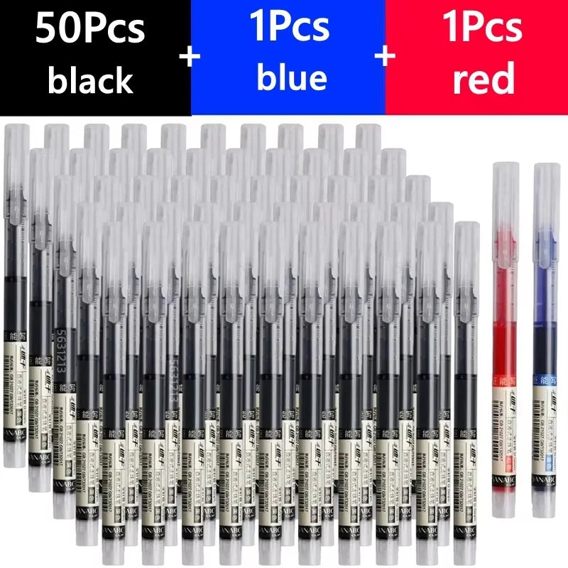 Needle Gel Pens Straight Liquid Ballpoint Pen Kawaii Stationery School Office close-up view