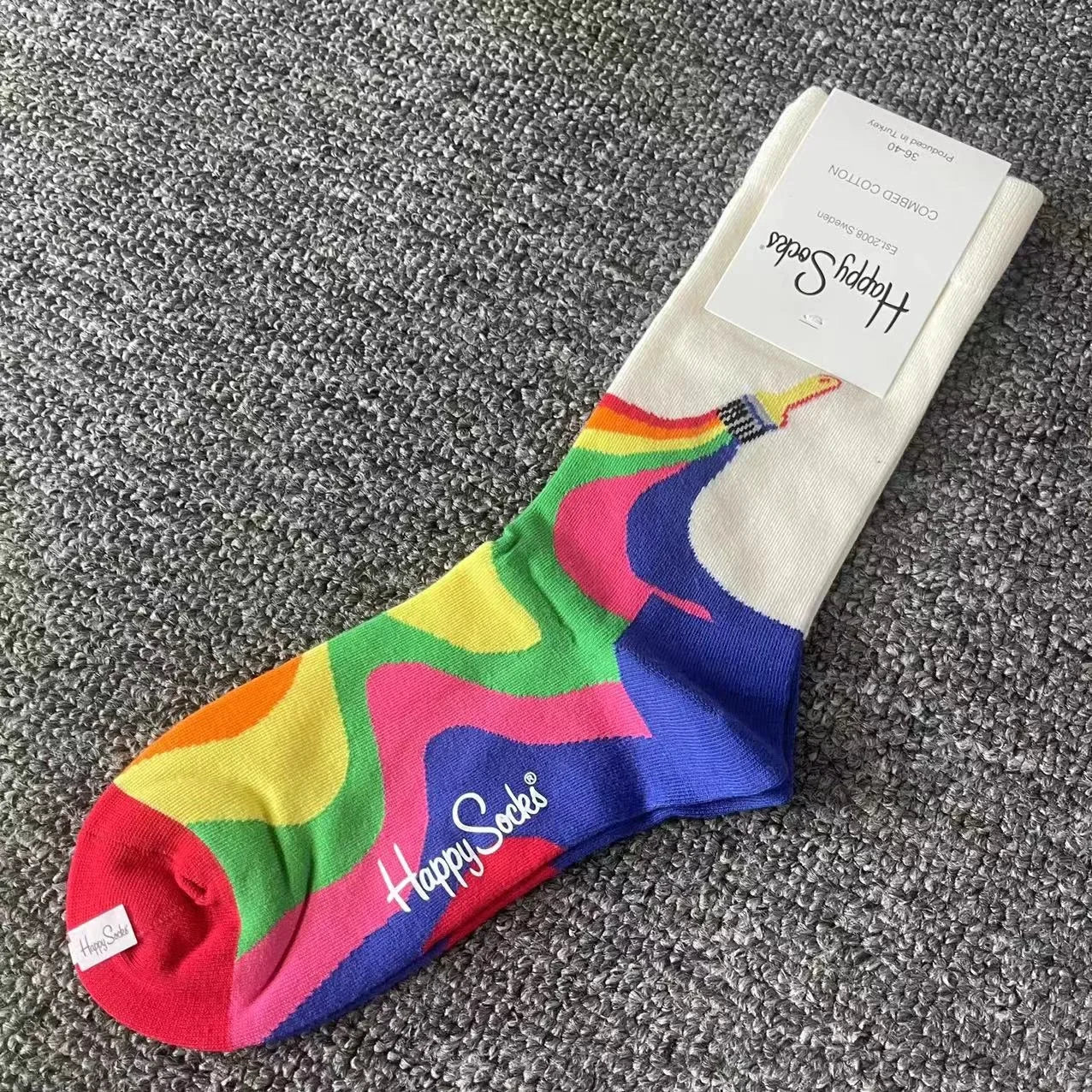 Multicoloured Socks Women Men Sports Socks Funky Dress Socks Casual Cotton