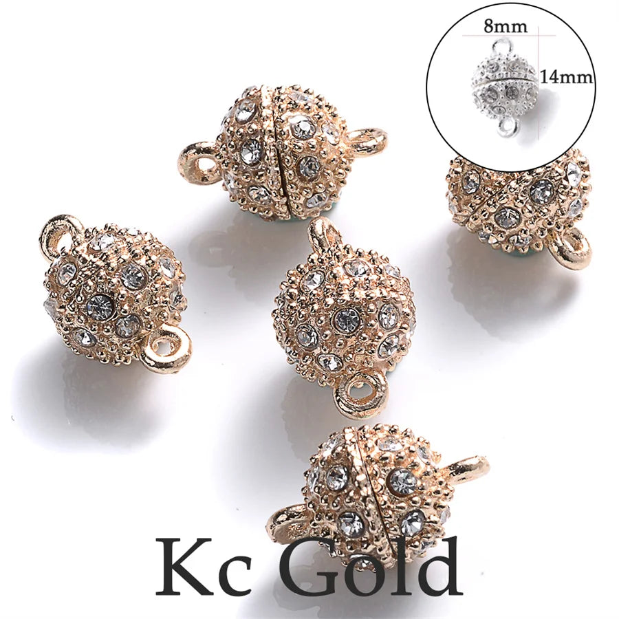 Heart Round Magnetic Clasps Set | DIY Jewelry Connector Charms additional angle
