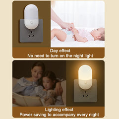 Mini Plug-In Night Light | LED Eye Protection for Bedside Baby Feeding close-up view