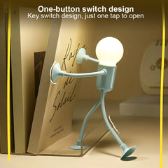 Cartoon Sportsman Night Light | Bendable Suction Cup Desk Lamp detail view