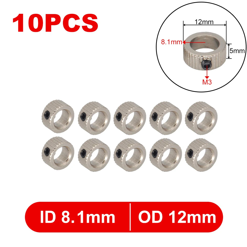 Metal Wheel Lock Collar Set 10 Pcs for RC Model Axle