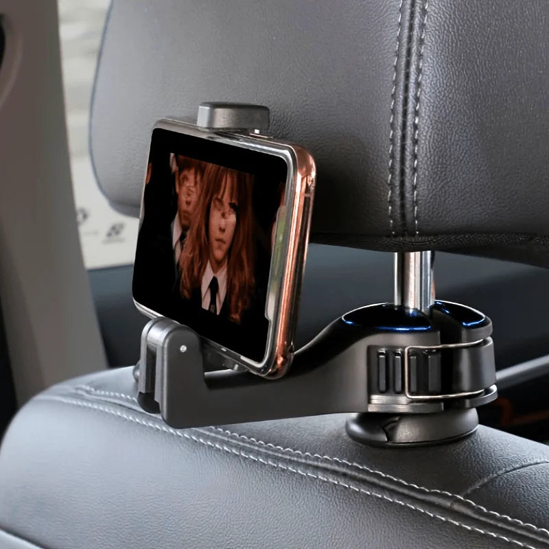Multifunction Rear Headrest Hook Car Phone Holder Adjustable Automobile Headrest Phone Clip for GPS