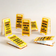 Acrylic Desk Sign "Leave Me Alone, I'm Busy" | Humorous Office Decor