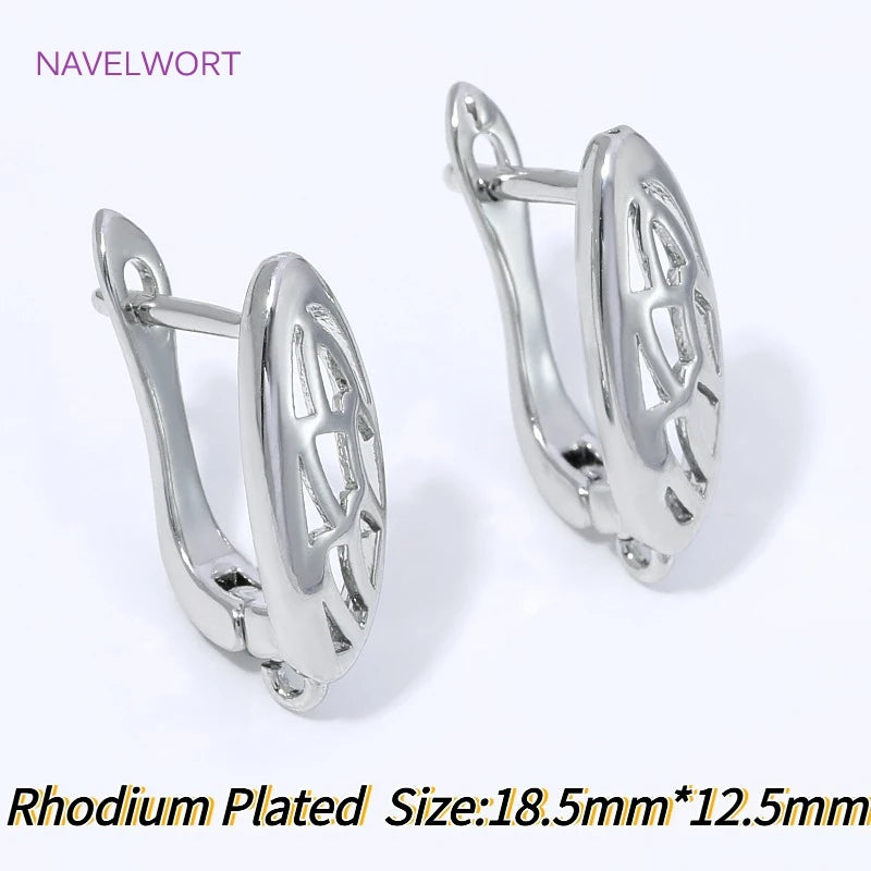 18K Gold Plated Anti-Allergy Earring Hook Clasps,Fasteners For Earrings,Brass Earwire alternate view