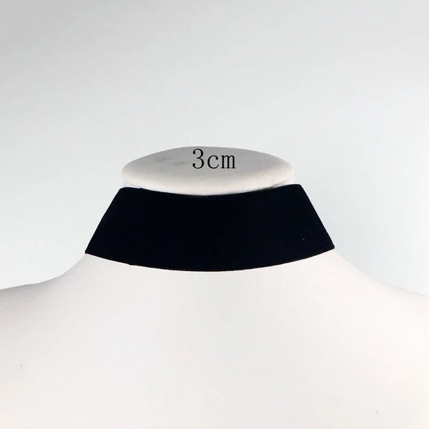 Korean Fashion Womens Accessoires Punk Gothic Soft Black Velvet Choker Necklace Girl alternate view