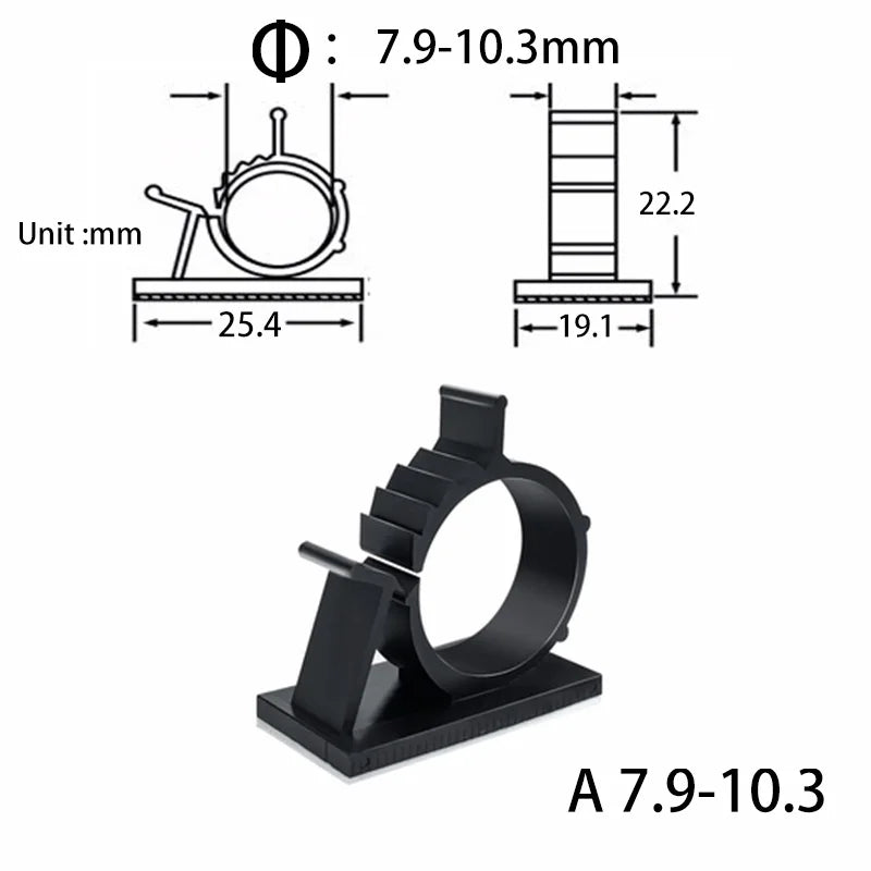 10Pcs Cable Organizer Clip Winder Desk Tidy Clips Management Wire Holder for Mouse He lifestyle view