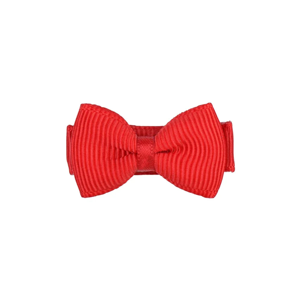Inches Solid Colors Mini Hair Bows Clip detail view