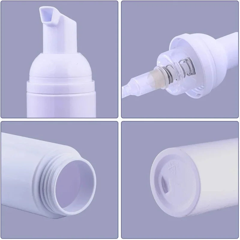 1/2pcs Foam Dispenser Pump Bottles 30/60ml Small Plastic Mini Empty Soap Refillable Bott detail view