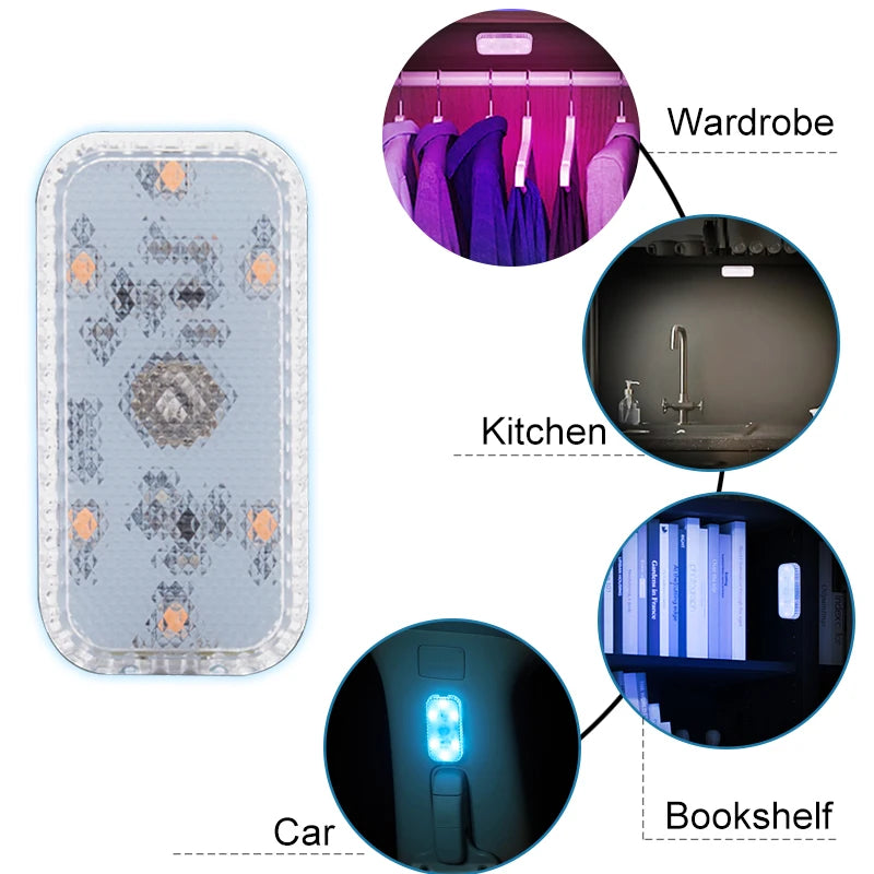 Mini Wireless Car LED Touch Light | USB Rechargeable Interior Reading Lamp additional angle
