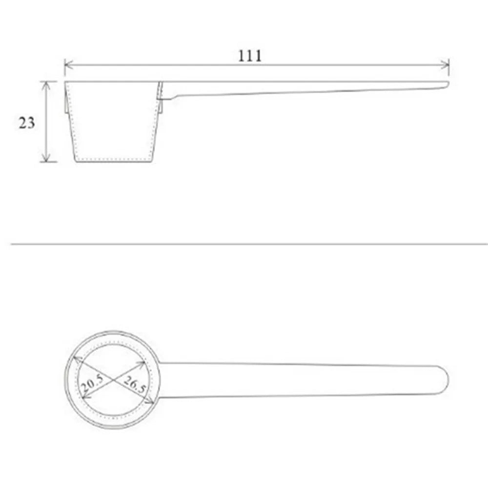 1Pc 5g Measuring Spoon for Liquid Sugar Coffee Protein Milk Powder Plastic Flat Bot additional angle