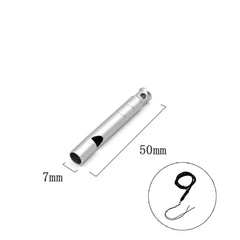 Ultralight Titanium Emergency Whistle with Cord | Outdoor Survival Safety Tool close-up view