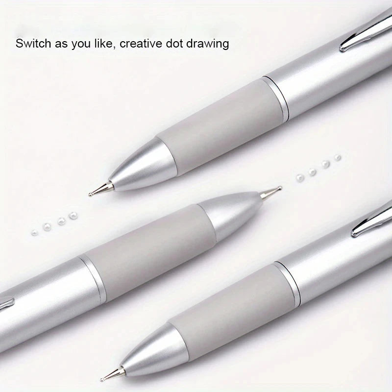 New 5 in 1 Nail Dotting Pen Nail Art Dotting Tools Nail Design Art Tip Dot Paint Ma additional angle