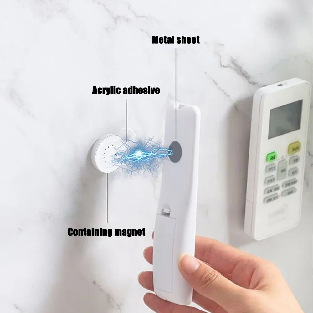 Magnetic Remote Control Storage Hook | Wall-Mounted Strong Magnet Organizer close-up view