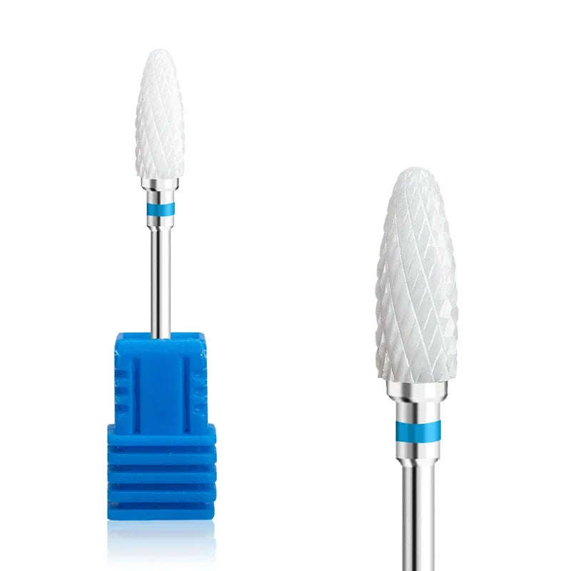 1pcs Ceramic Milling Cutter Nail Drill Bits Electric Manicure Drills Pedicure Mill Bit close-up view