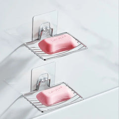 Stainless Steel Soap Rack | Wall Mounted Soap Dish with Drainage Tray detail view