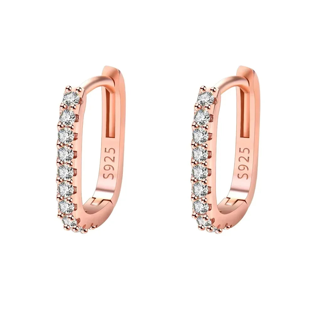 Original designer 925 Sterling Silver Elegant Crystal Jewelry Fashion Zircon Circle additional angle