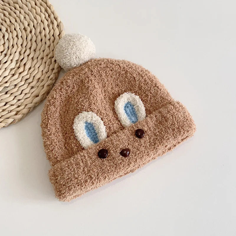 Little Bear Baby Knit Hat | Windproof Winter Cap with Ear Protection for Boys and Gir lifestyle view