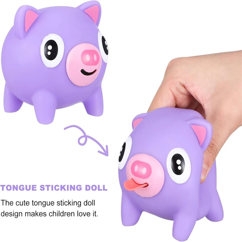 Screaming Pigs Squeeze Animal Ball Out with Sound Screaming Decompression Rubber Sque alternate view