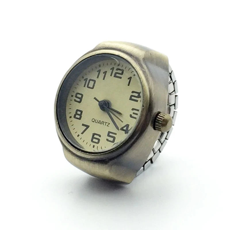 Retro Roman Vintage Punk Finger Watch Ring