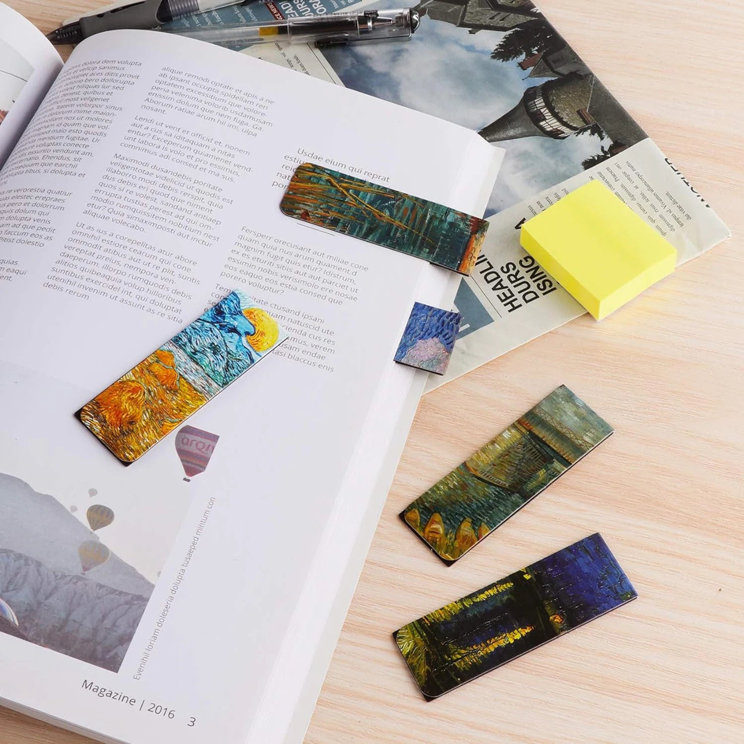 2.5Inch 4PCS Bookmarks with Magnet Book Markers Page Clip for Students Teachers Schoo alternate view