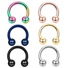 1pc Stainless Steel Nose Ring Hoops,16G Nose Piercings Cartilag Helix Ear Piercing for Women Men Sep