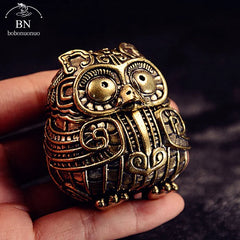 Antique Owl Incense Burner | Vintage Copper Home Decor and Desk Ornament
