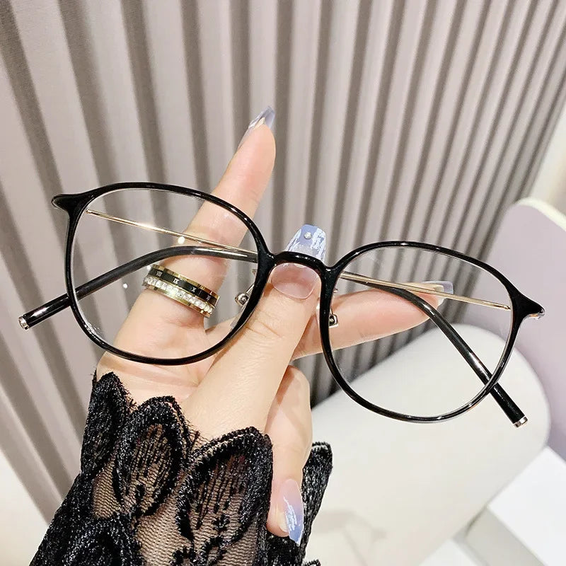 Reading glasseAnti Blue Light Round Frame Presbyopia Glasses Retro Circular Reading Glas detail view