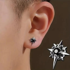 1Pair Zircon Star Magnet Ear Clip Stud Earrings for Men Women Couple Without Ear Holes Clip Earrings