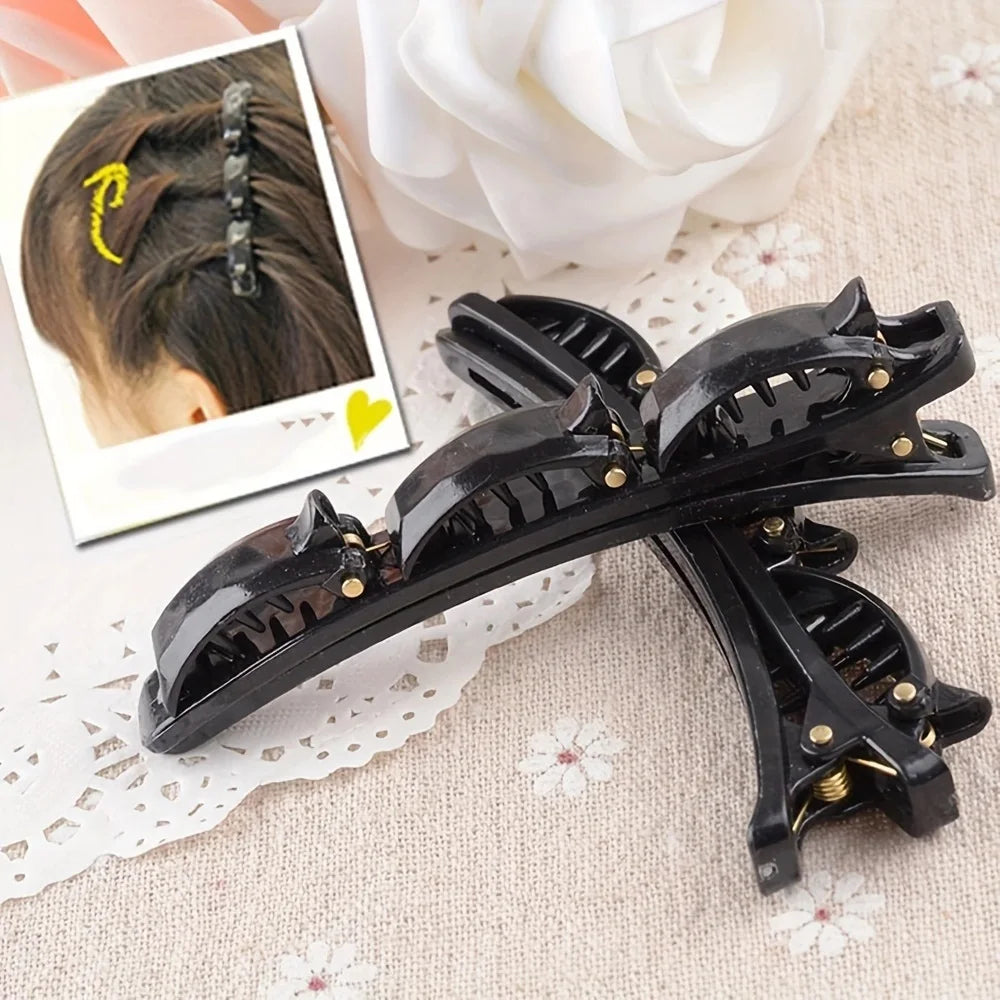 3 PCS Double Braiding Three-Word Clip Bangs Retro Style Hairpin Simple Hair Accessory lifestyle view