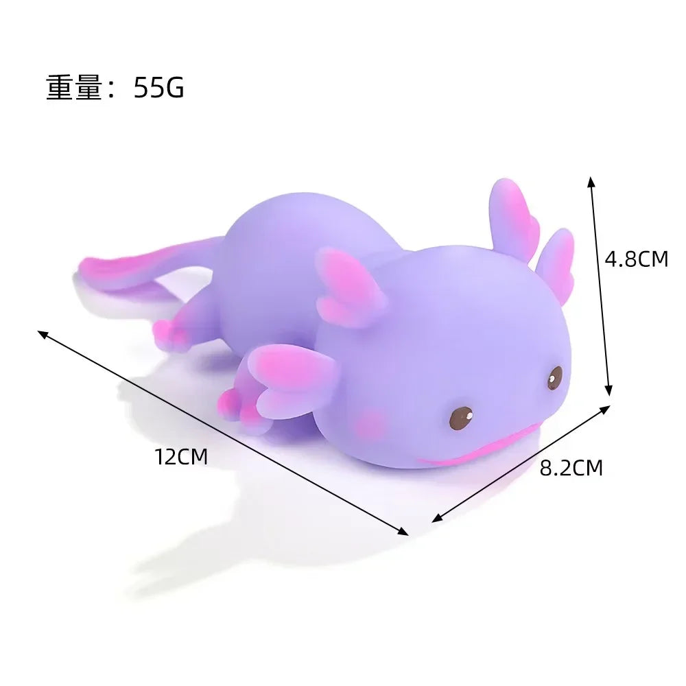 Axolotl Squeeze Ball Cute Fish Relax Cartoon Antistress Squishy Stress Relief Slow additional angle
