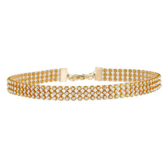 TOP Quality Cool Shiny Rhinestone Bundle Neck Popular Element Collar Necklace Punk Hi alternate view
