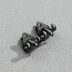 Gothic Black Claw Stud Earrings | Geometric Punk Jewelry for Women close-up view